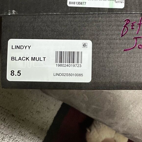 Betsey Johnson Black and White Gingham Sandals with Strawberry Appliqué - Picture 9 of 9